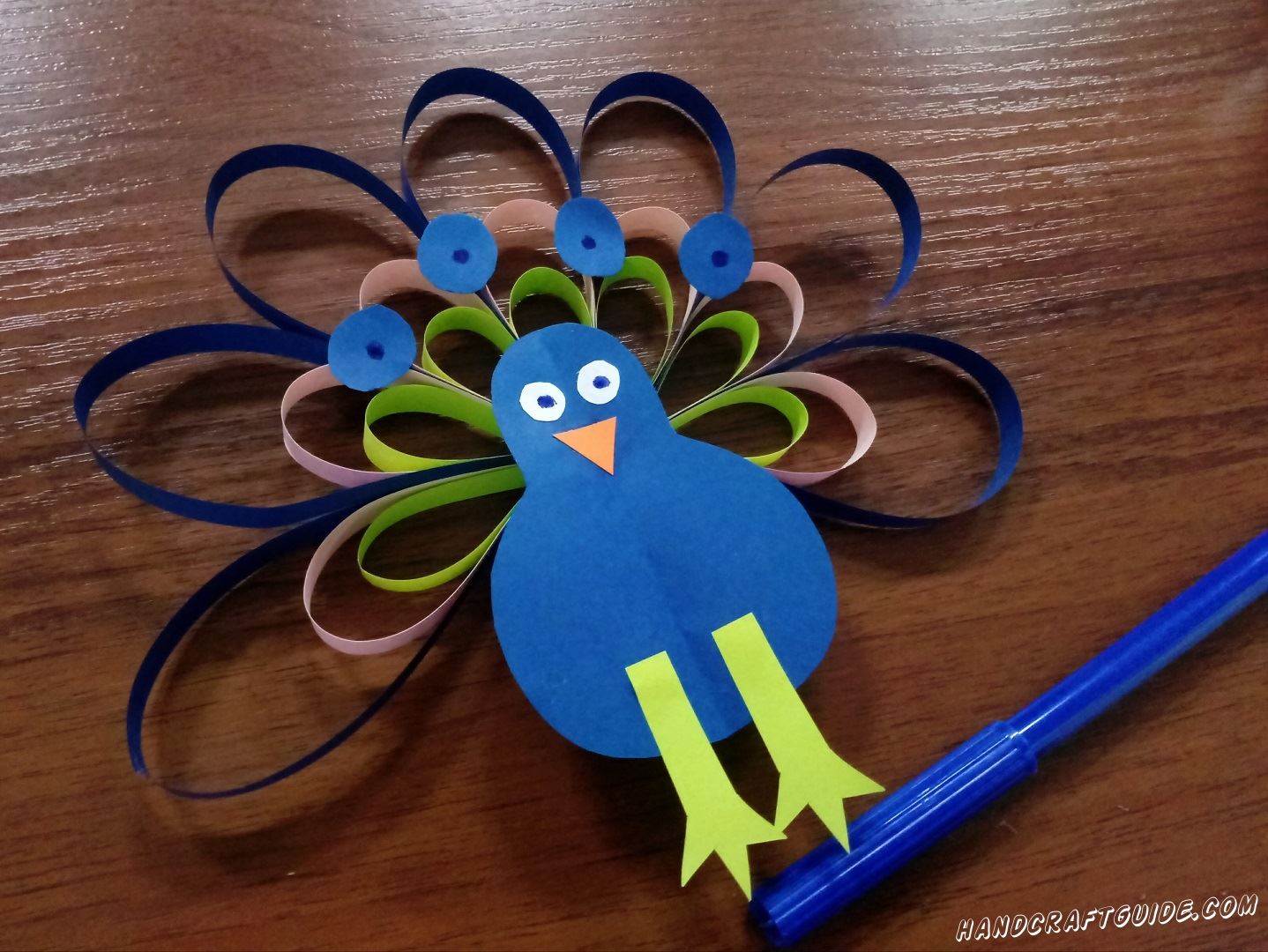Download Peacock - Paper crafts, Birds, for 8 years kids | HandCraftGuide