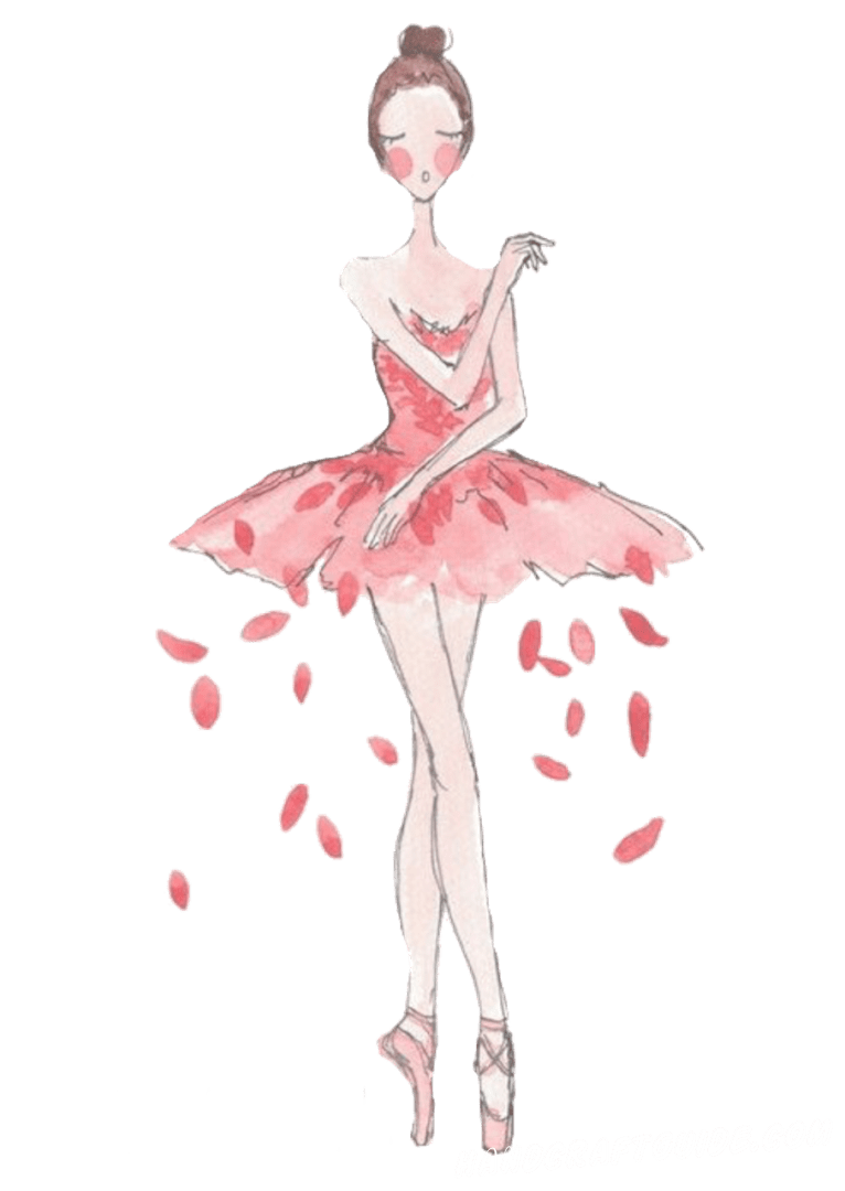 рисунок балерины для срисовки 