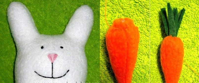 мордочка кролика и морковка