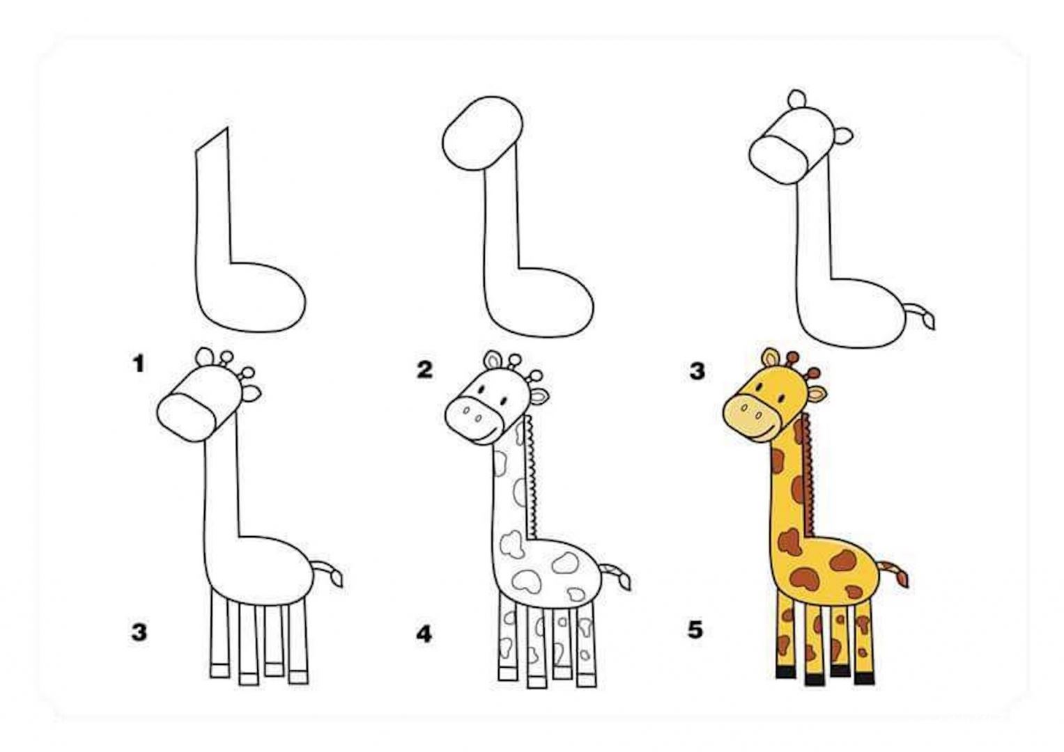 картинка для скетчбука жираф 