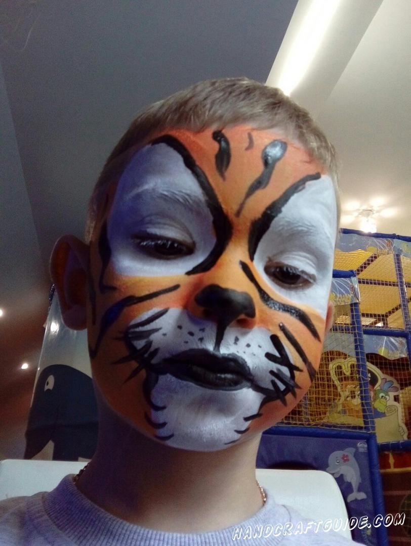 аквагрим для детей тигр