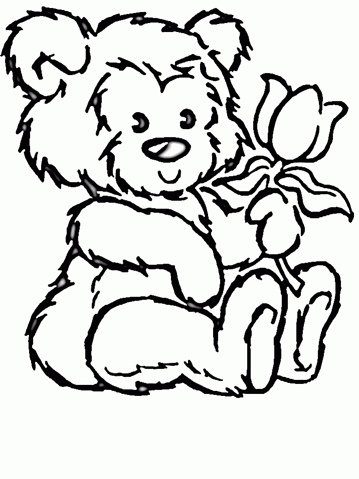 легкие раскраски медведи для детей 