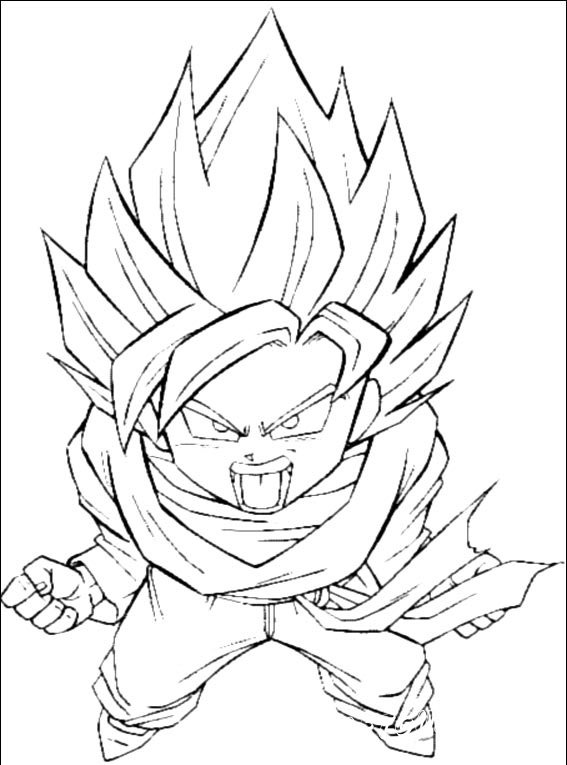 Goku para colorir - Blog Ana Giovanna, desenho goku personagens