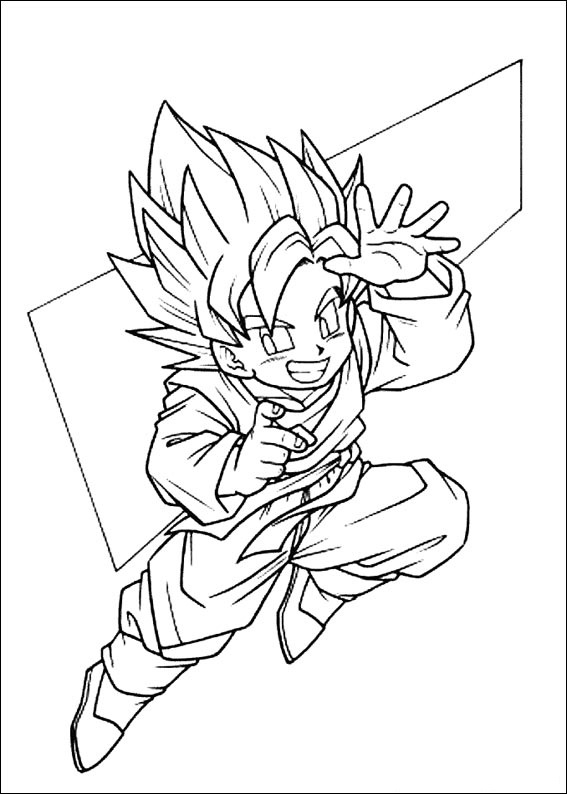 Dragon Ball Z - Coloring Pages, Cartoons, for 5 years kids | HandCraftGuide