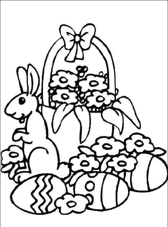 раскраски для детей пасхальный кролик