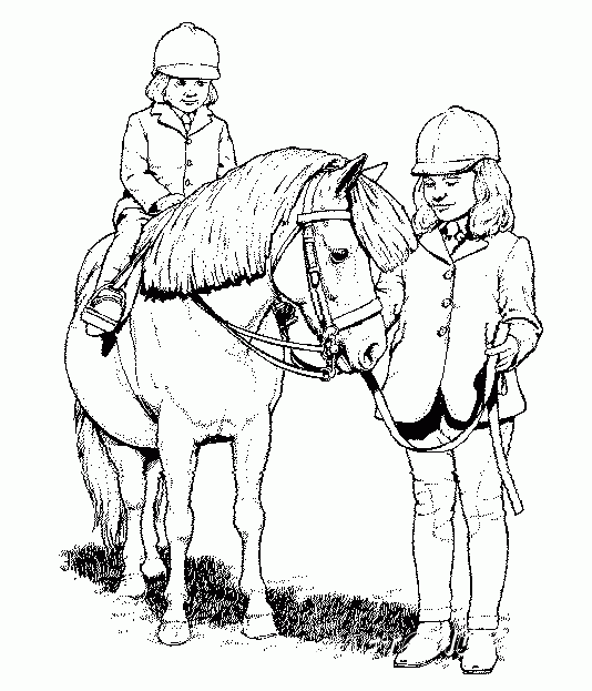 детская раскраска лошадь скачать