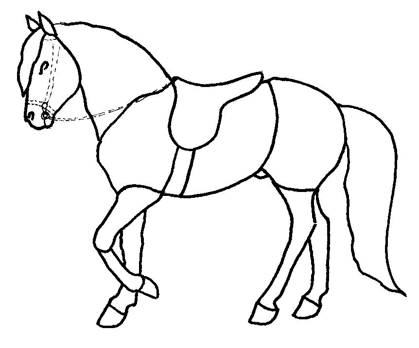 раскраска лошадь для детей