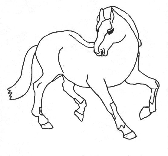 распечатать раскраска лошадь