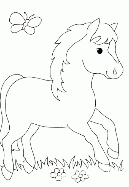 раскраски лошадки для малышей