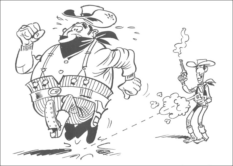 Lucky Luke - Coloring Pages, Cartoons, for 6 years kids | HandCraftGuide