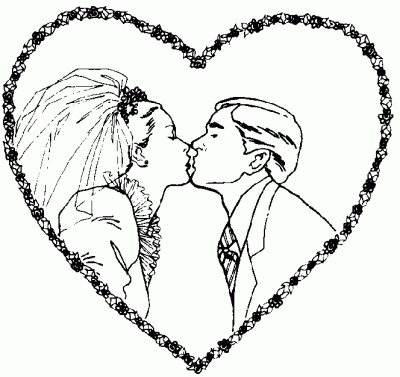 The collection of coloring pages for children with the image of love 